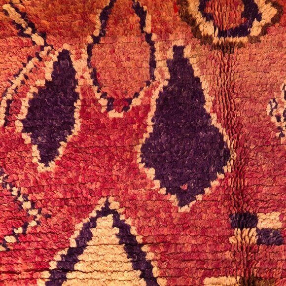 Vintage 1990s Rhamna Handwoven Moroccan Rug - Wool carpet - Picture 4 of 8